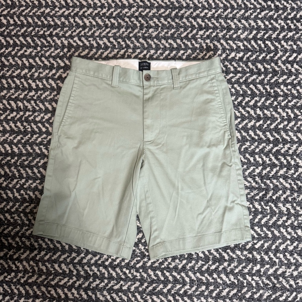 J. Crew Sage Green Flat Front Shorts